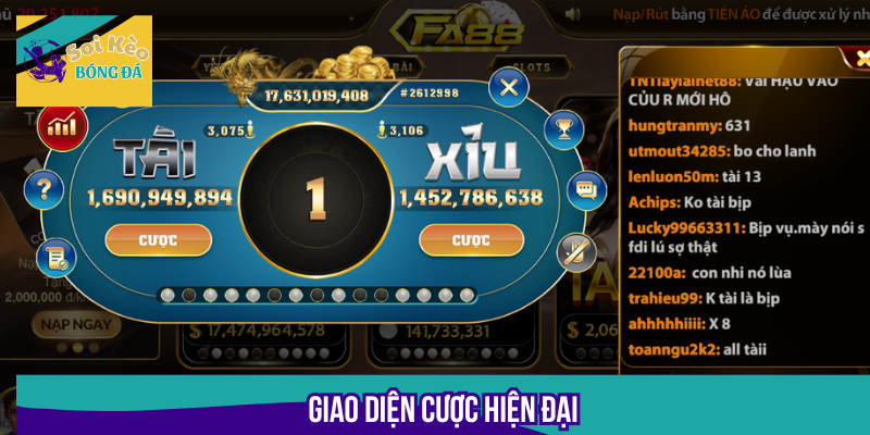 Giao diện chơi sản phẩm tại cổng game hiện đại
