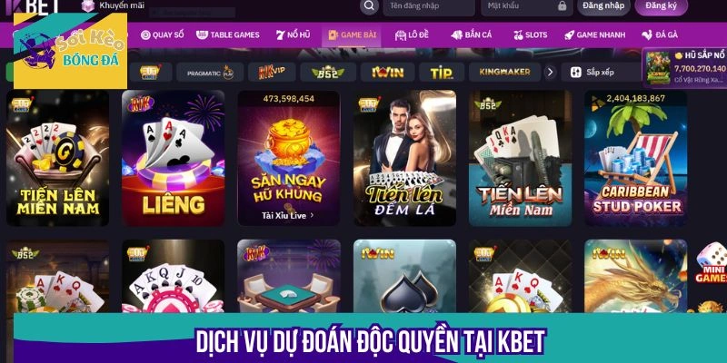 Các hình thức dự đoán độc quyền tại nền tảng uy tín